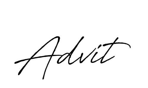 Create a beautiful signature design for name Advit. With this signature (Antro_Vectra_Bolder) fonts, you can make a handwritten signature for free. Advit signature style 7 images and pictures png