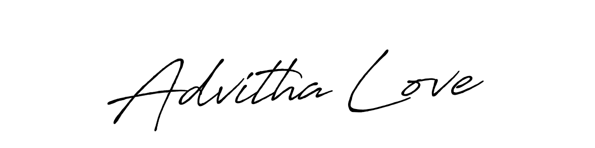 Create a beautiful signature design for name Advitha Love. With this signature (Antro_Vectra_Bolder) fonts, you can make a handwritten signature for free. Advitha Love signature style 7 images and pictures png