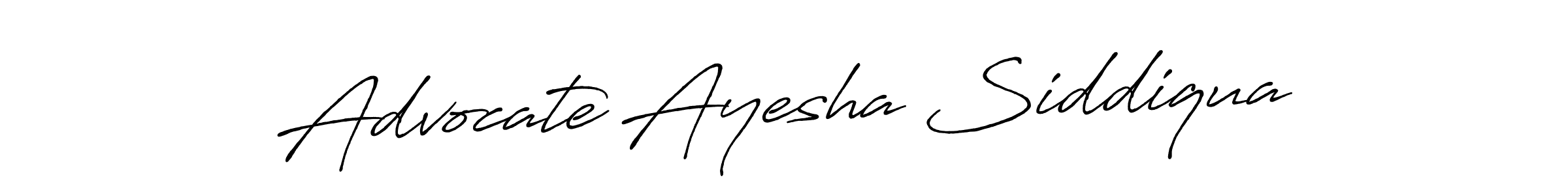 Also we have Advocate Ayesha Siddiqua name is the best signature style. Create professional handwritten signature collection using Antro_Vectra_Bolder autograph style. Advocate Ayesha Siddiqua signature style 7 images and pictures png