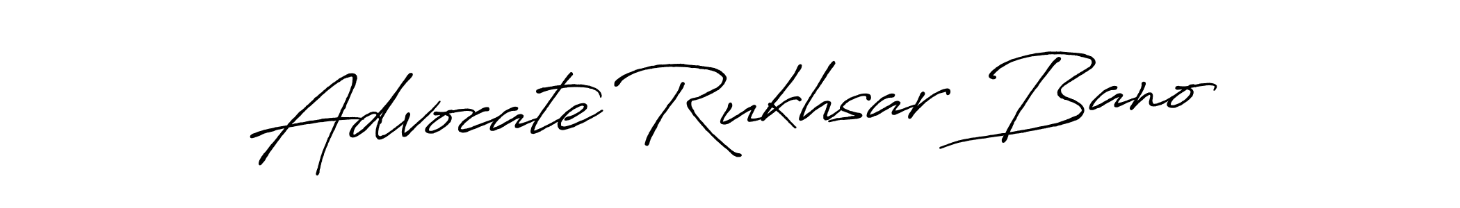 It looks lik you need a new signature style for name Advocate Rukhsar Bano. Design unique handwritten (Antro_Vectra_Bolder) signature with our free signature maker in just a few clicks. Advocate Rukhsar Bano signature style 7 images and pictures png