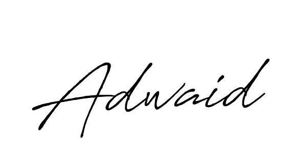 How to make Adwaid name signature. Use Antro_Vectra_Bolder style for creating short signs online. This is the latest handwritten sign. Adwaid signature style 7 images and pictures png