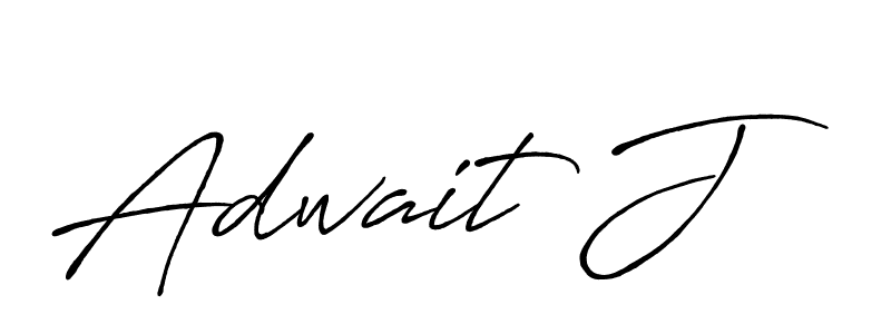 The best way (Antro_Vectra_Bolder) to make a short signature is to pick only two or three words in your name. The name Adwait J include a total of six letters. For converting this name. Adwait J signature style 7 images and pictures png