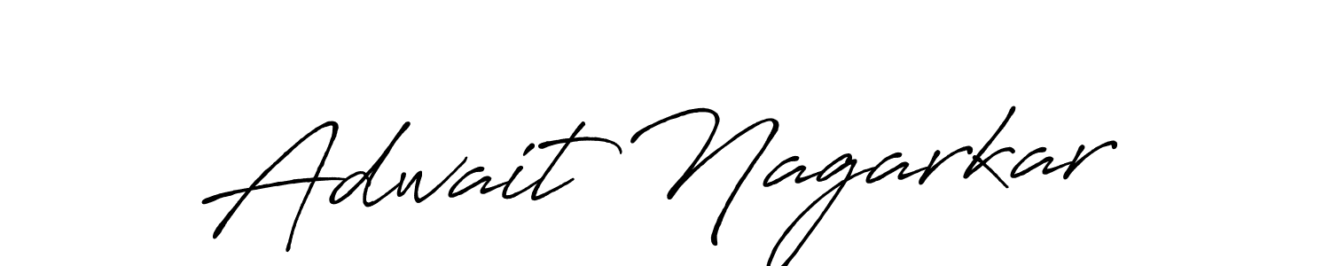 Make a beautiful signature design for name Adwait Nagarkar. With this signature (Antro_Vectra_Bolder) style, you can create a handwritten signature for free. Adwait Nagarkar signature style 7 images and pictures png