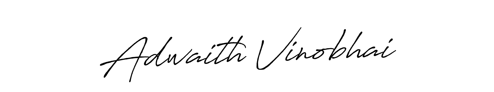 Create a beautiful signature design for name Adwaith Vinobhai. With this signature (Antro_Vectra_Bolder) fonts, you can make a handwritten signature for free. Adwaith Vinobhai signature style 7 images and pictures png