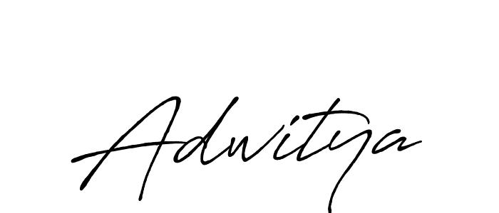 Use a signature maker to create a handwritten signature online. With this signature software, you can design (Antro_Vectra_Bolder) your own signature for name Adwitya. Adwitya signature style 7 images and pictures png