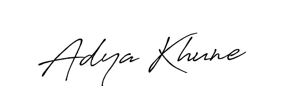 You can use this online signature creator to create a handwritten signature for the name Adya Khune. This is the best online autograph maker. Adya Khune signature style 7 images and pictures png
