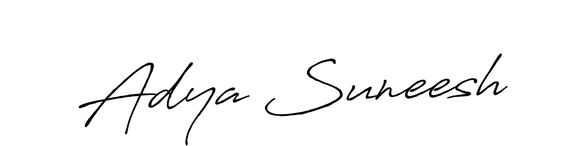 How to make Adya Suneesh signature? Antro_Vectra_Bolder is a professional autograph style. Create handwritten signature for Adya Suneesh name. Adya Suneesh signature style 7 images and pictures png