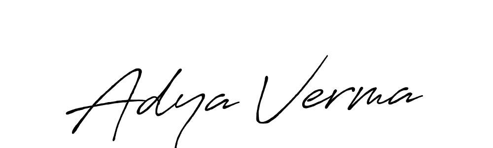 Make a short Adya Verma signature style. Manage your documents anywhere anytime using Antro_Vectra_Bolder. Create and add eSignatures, submit forms, share and send files easily. Adya Verma signature style 7 images and pictures png