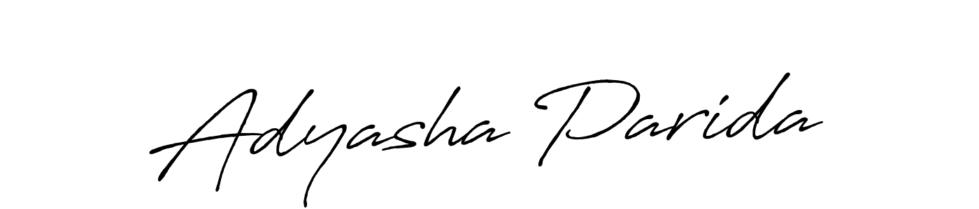 Create a beautiful signature design for name Adyasha Parida. With this signature (Antro_Vectra_Bolder) fonts, you can make a handwritten signature for free. Adyasha Parida signature style 7 images and pictures png