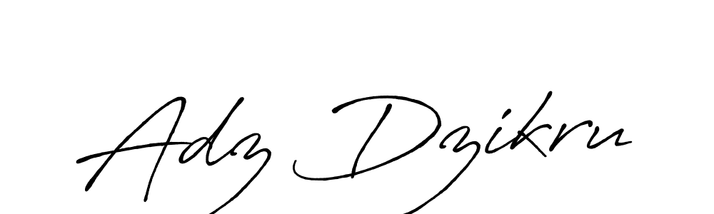 Create a beautiful signature design for name Adz Dzikru. With this signature (Antro_Vectra_Bolder) fonts, you can make a handwritten signature for free. Adz Dzikru signature style 7 images and pictures png