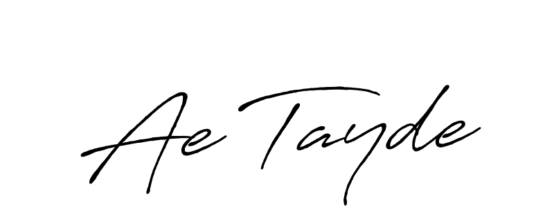 Here are the top 10 professional signature styles for the name Ae Tayde. These are the best autograph styles you can use for your name. Ae Tayde signature style 7 images and pictures png