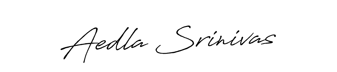 Design your own signature with our free online signature maker. With this signature software, you can create a handwritten (Antro_Vectra_Bolder) signature for name Aedla Srinivas. Aedla Srinivas signature style 7 images and pictures png