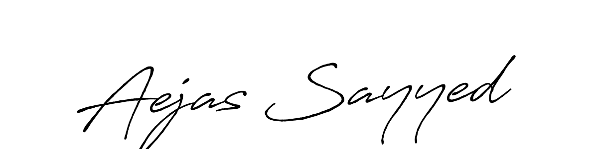 if you are searching for the best signature style for your name Aejas Sayyed. so please give up your signature search. here we have designed multiple signature styles  using Antro_Vectra_Bolder. Aejas Sayyed signature style 7 images and pictures png