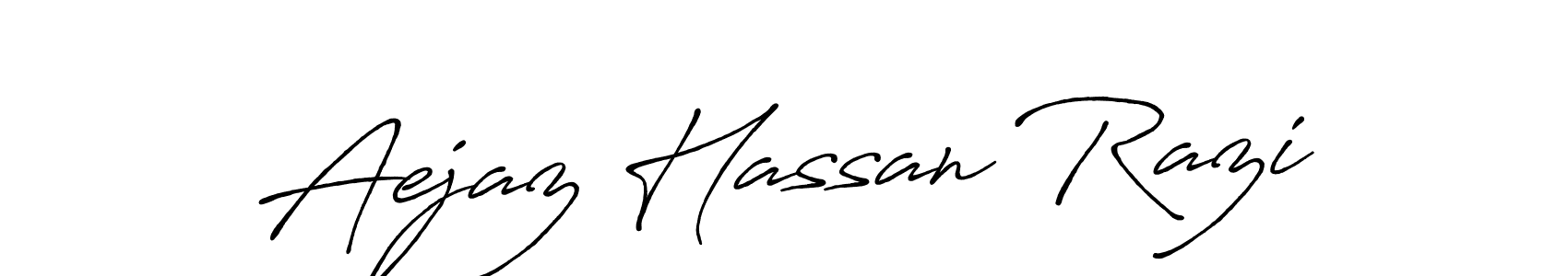 Antro_Vectra_Bolder is a professional signature style that is perfect for those who want to add a touch of class to their signature. It is also a great choice for those who want to make their signature more unique. Get Aejaz Hassan Razi name to fancy signature for free. Aejaz Hassan Razi signature style 7 images and pictures png
