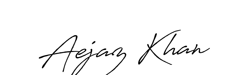 How to make Aejaz Khan name signature. Use Antro_Vectra_Bolder style for creating short signs online. This is the latest handwritten sign. Aejaz Khan signature style 7 images and pictures png