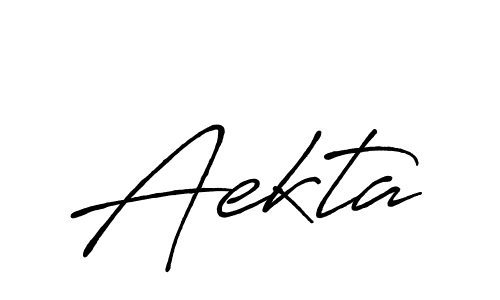 Design your own signature with our free online signature maker. With this signature software, you can create a handwritten (Antro_Vectra_Bolder) signature for name Aekta. Aekta signature style 7 images and pictures png