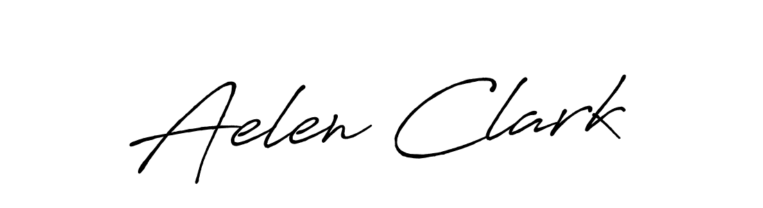 Design your own signature with our free online signature maker. With this signature software, you can create a handwritten (Antro_Vectra_Bolder) signature for name Aelen Clark. Aelen Clark signature style 7 images and pictures png