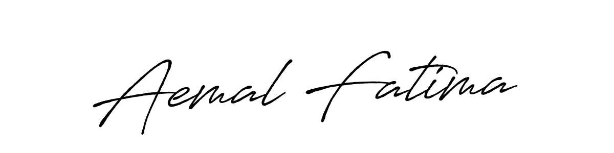 Design your own signature with our free online signature maker. With this signature software, you can create a handwritten (Antro_Vectra_Bolder) signature for name Aemal Fatima. Aemal Fatima signature style 7 images and pictures png