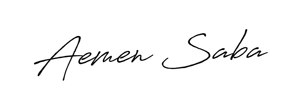 How to make Aemen Saba signature? Antro_Vectra_Bolder is a professional autograph style. Create handwritten signature for Aemen Saba name. Aemen Saba signature style 7 images and pictures png