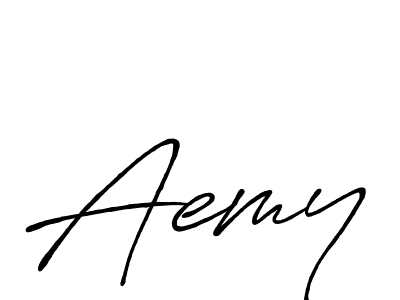 Use a signature maker to create a handwritten signature online. With this signature software, you can design (Antro_Vectra_Bolder) your own signature for name Aemy. Aemy signature style 7 images and pictures png