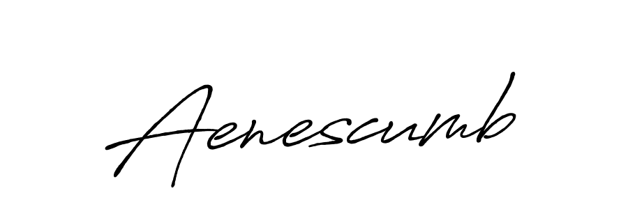How to make Aenescumb name signature. Use Antro_Vectra_Bolder style for creating short signs online. This is the latest handwritten sign. Aenescumb signature style 7 images and pictures png