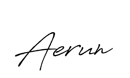 How to make Aerun name signature. Use Antro_Vectra_Bolder style for creating short signs online. This is the latest handwritten sign. Aerun signature style 7 images and pictures png