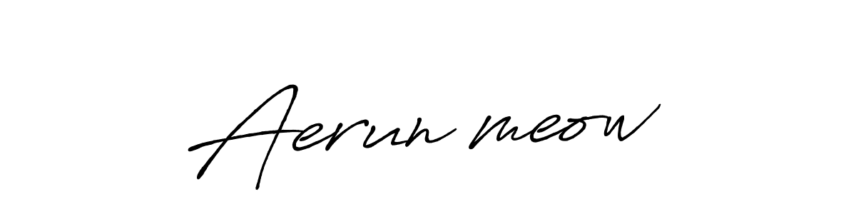 How to make Aerun♡meow name signature. Use Antro_Vectra_Bolder style for creating short signs online. This is the latest handwritten sign. Aerun♡meow signature style 7 images and pictures png