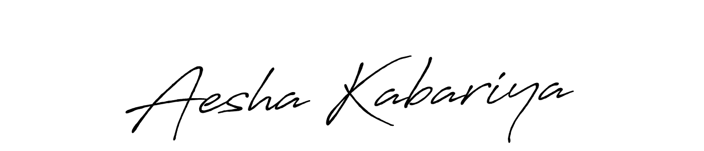 Design your own signature with our free online signature maker. With this signature software, you can create a handwritten (Antro_Vectra_Bolder) signature for name Aesha Kabariya. Aesha Kabariya signature style 7 images and pictures png