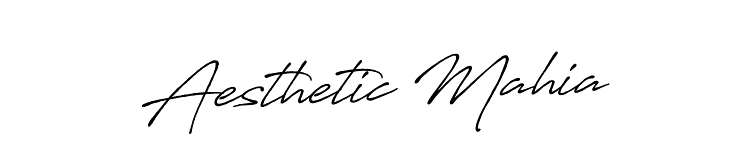 Use a signature maker to create a handwritten signature online. With this signature software, you can design (Antro_Vectra_Bolder) your own signature for name Aesthetic Mahia. Aesthetic Mahia signature style 7 images and pictures png