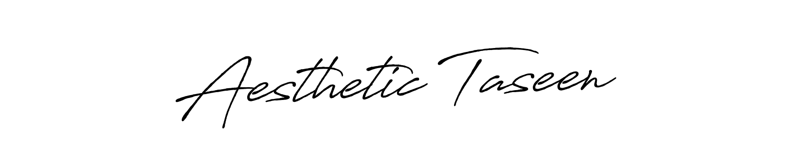 Use a signature maker to create a handwritten signature online. With this signature software, you can design (Antro_Vectra_Bolder) your own signature for name Aesthetic Taseen. Aesthetic Taseen signature style 7 images and pictures png