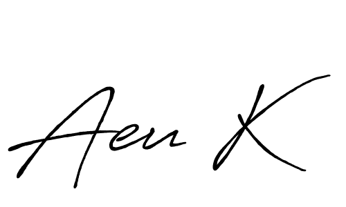 Best and Professional Signature Style for Aeu K. Antro_Vectra_Bolder Best Signature Style Collection. Aeu K signature style 7 images and pictures png