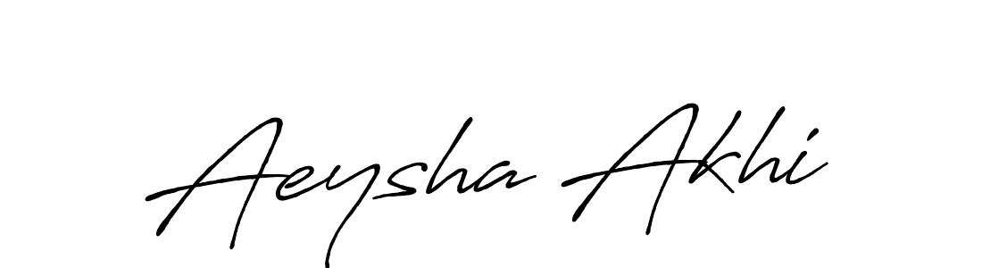 How to make Aeysha Akhi signature? Antro_Vectra_Bolder is a professional autograph style. Create handwritten signature for Aeysha Akhi name. Aeysha Akhi signature style 7 images and pictures png