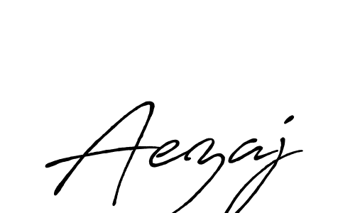 Aezaj stylish signature style. Best Handwritten Sign (Antro_Vectra_Bolder) for my name. Handwritten Signature Collection Ideas for my name Aezaj. Aezaj signature style 7 images and pictures png