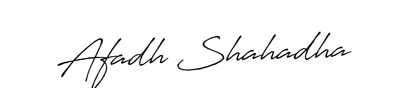 Create a beautiful signature design for name Afadh Shahadha. With this signature (Antro_Vectra_Bolder) fonts, you can make a handwritten signature for free. Afadh Shahadha signature style 7 images and pictures png