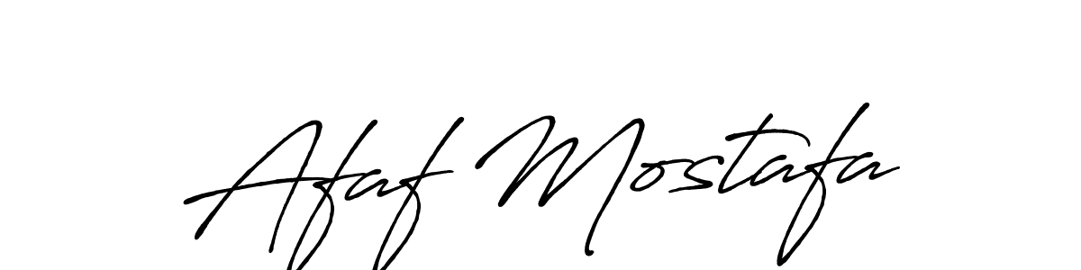How to make Afaf Mostafa name signature. Use Antro_Vectra_Bolder style for creating short signs online. This is the latest handwritten sign. Afaf Mostafa signature style 7 images and pictures png