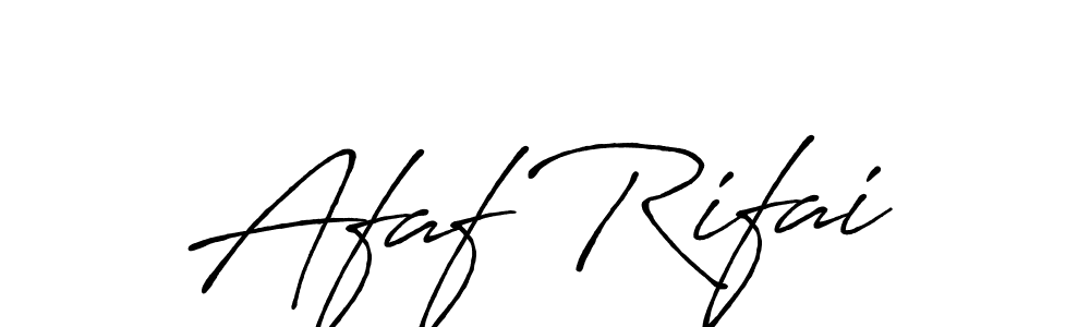 Make a beautiful signature design for name Afaf Rifai. With this signature (Antro_Vectra_Bolder) style, you can create a handwritten signature for free. Afaf Rifai signature style 7 images and pictures png