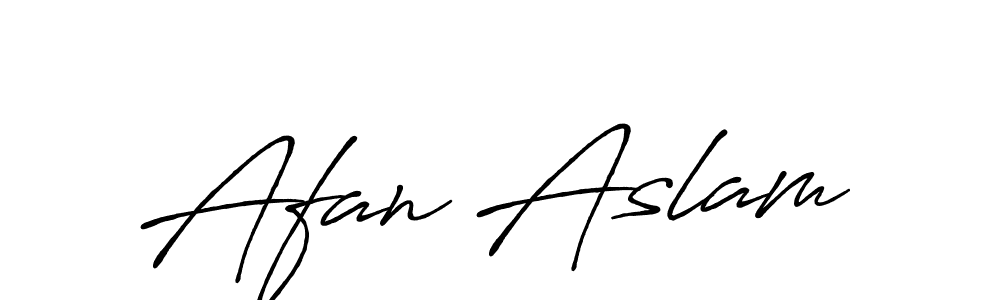 Create a beautiful signature design for name Afan Aslam. With this signature (Antro_Vectra_Bolder) fonts, you can make a handwritten signature for free. Afan Aslam signature style 7 images and pictures png