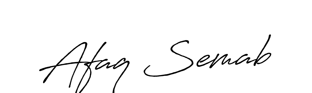 Use a signature maker to create a handwritten signature online. With this signature software, you can design (Antro_Vectra_Bolder) your own signature for name Afaq Semab. Afaq Semab signature style 7 images and pictures png