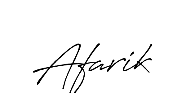 Use a signature maker to create a handwritten signature online. With this signature software, you can design (Antro_Vectra_Bolder) your own signature for name Afarik. Afarik signature style 7 images and pictures png