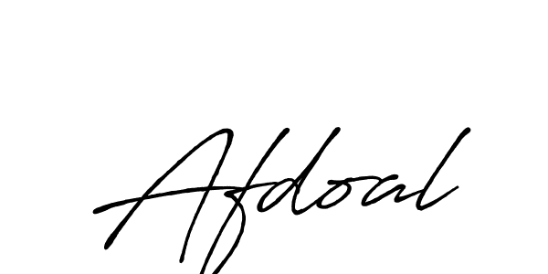 Afdoal stylish signature style. Best Handwritten Sign (Antro_Vectra_Bolder) for my name. Handwritten Signature Collection Ideas for my name Afdoal. Afdoal signature style 7 images and pictures png