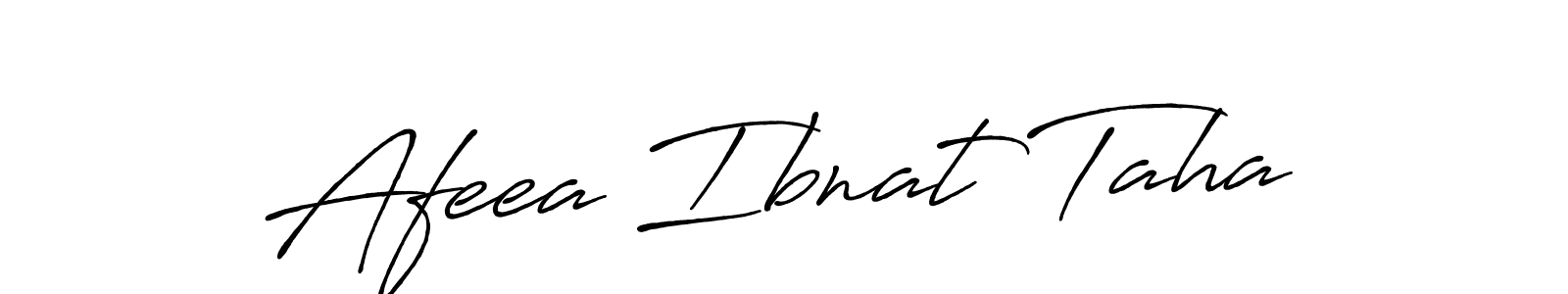 Afeea Ibnat Taha stylish signature style. Best Handwritten Sign (Antro_Vectra_Bolder) for my name. Handwritten Signature Collection Ideas for my name Afeea Ibnat Taha. Afeea Ibnat Taha signature style 7 images and pictures png