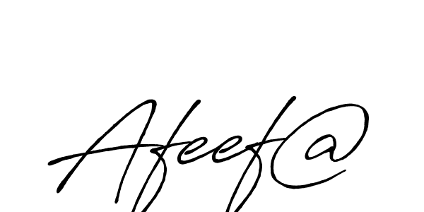 Make a beautiful signature design for name Afeef@. With this signature (Antro_Vectra_Bolder) style, you can create a handwritten signature for free. Afeef@ signature style 7 images and pictures png