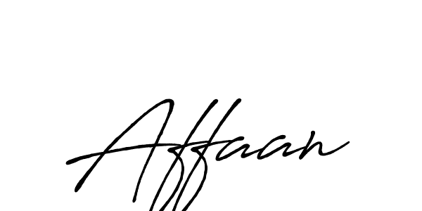 Make a beautiful signature design for name Affaan. With this signature (Antro_Vectra_Bolder) style, you can create a handwritten signature for free. Affaan signature style 7 images and pictures png