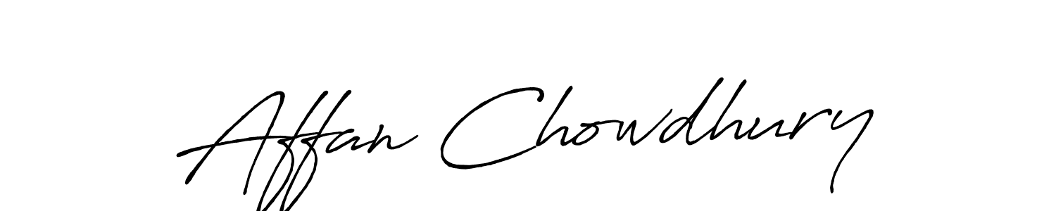 How to make Affan Chowdhury signature? Antro_Vectra_Bolder is a professional autograph style. Create handwritten signature for Affan Chowdhury name. Affan Chowdhury signature style 7 images and pictures png