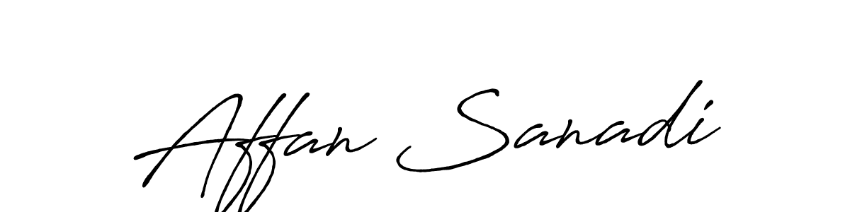 How to make Affan Sanadi signature? Antro_Vectra_Bolder is a professional autograph style. Create handwritten signature for Affan Sanadi name. Affan Sanadi signature style 7 images and pictures png