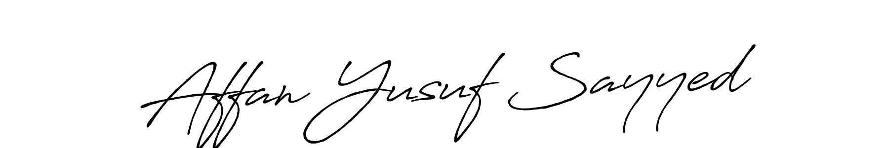 Similarly Antro_Vectra_Bolder is the best handwritten signature design. Signature creator online .You can use it as an online autograph creator for name Affan Yusuf Sayyed. Affan Yusuf Sayyed signature style 7 images and pictures png