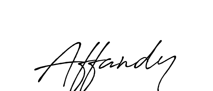 How to make Affandy signature? Antro_Vectra_Bolder is a professional autograph style. Create handwritten signature for Affandy name. Affandy signature style 7 images and pictures png