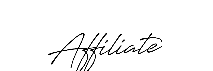Make a beautiful signature design for name Affiliate. With this signature (Antro_Vectra_Bolder) style, you can create a handwritten signature for free. Affiliate signature style 7 images and pictures png