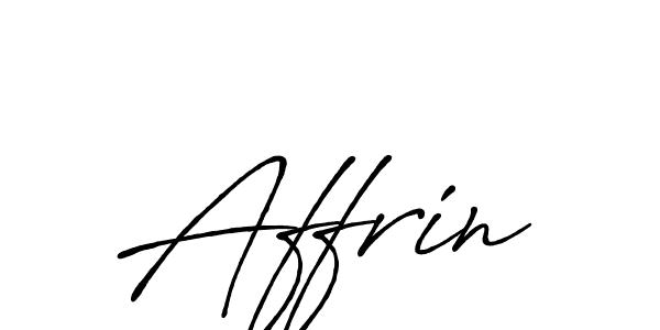 Use a signature maker to create a handwritten signature online. With this signature software, you can design (Antro_Vectra_Bolder) your own signature for name Affrin. Affrin signature style 7 images and pictures png