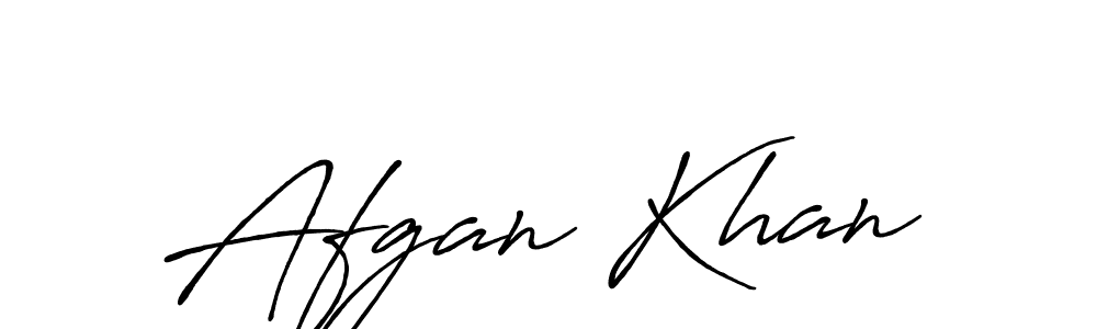 Create a beautiful signature design for name Afgan Khan. With this signature (Antro_Vectra_Bolder) fonts, you can make a handwritten signature for free. Afgan Khan signature style 7 images and pictures png